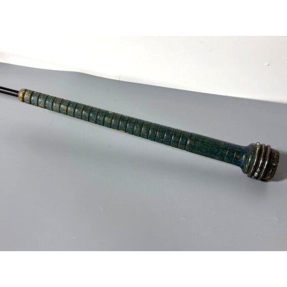 Vtg Metal  Wood Candle Snuffer‎ Industrial Bobbin Handle 14" - Picture 3 of 6